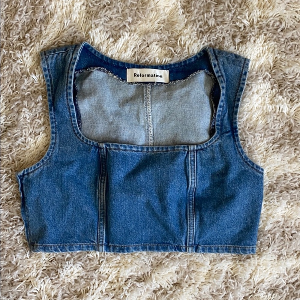 Reformation Denim Top